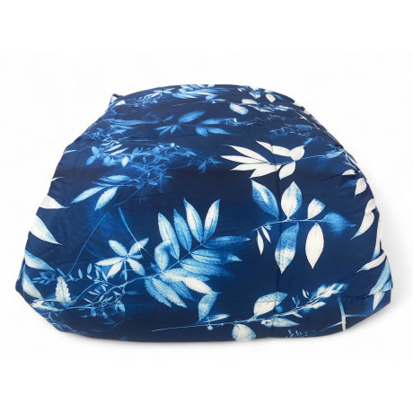 Piumone matrimoniale invernale Stream 500 gr fantasia floreale blu notte 80% piuma 20% piumino