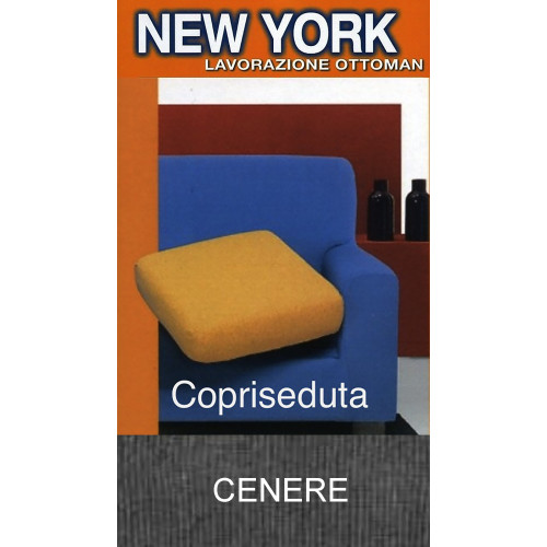 Copriseduta Divano New York Cenere - Tessuto Elasticizzato a Costine Antipilling - Made in Italy