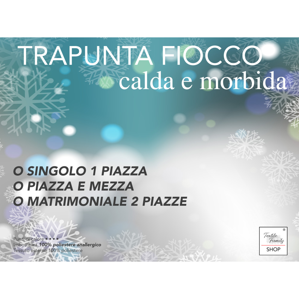 Trapunta Fiocco Quadri Grigio – Piumone Invernale Microfibra Anallergica 300 g/m², Patchwork Nordico, Made in Italy