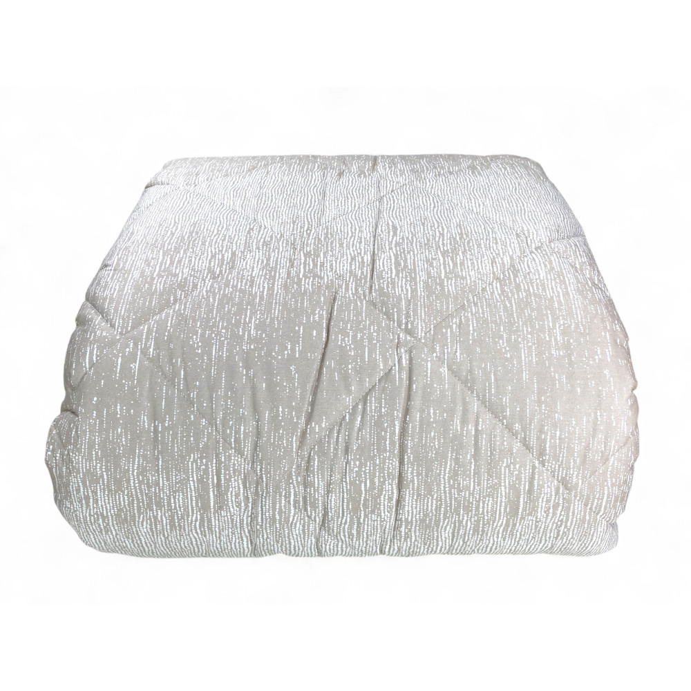 Trapunta Kot Bollicine Beige - Copriletto Invernale in Puro Cotone - Made in Italy, Imbottitura Anallergica