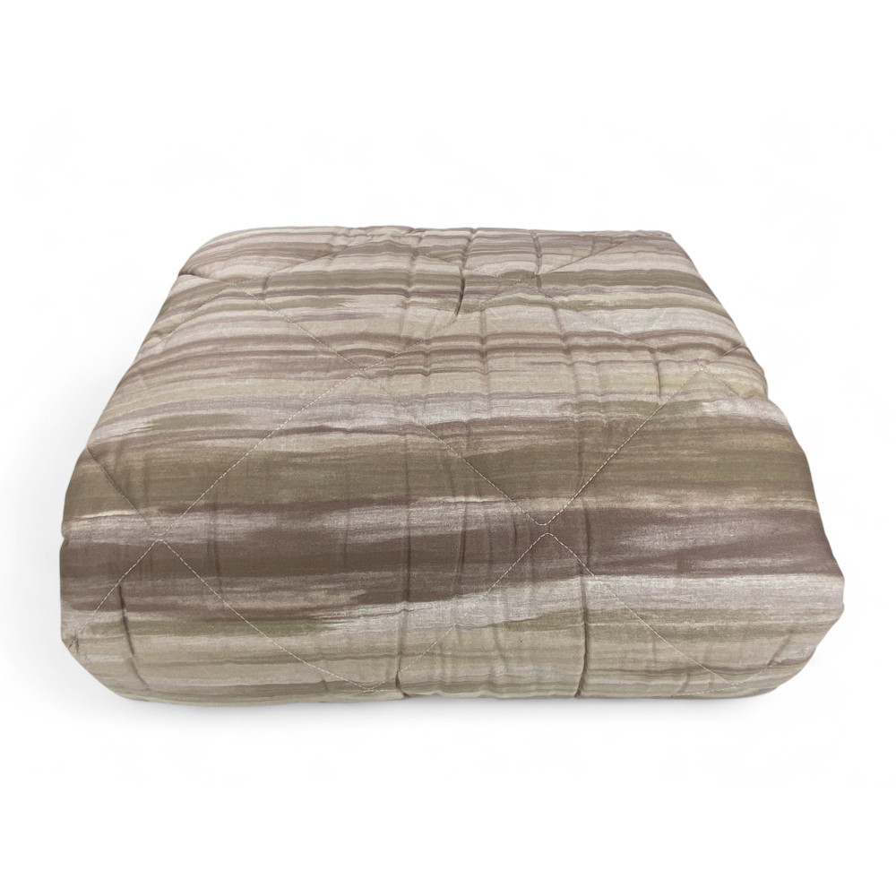 Trapunta Kot Pennellato Beige - Copriletto Invernale in Puro Cotone - Made in Italy, Imbottitura Anallergica