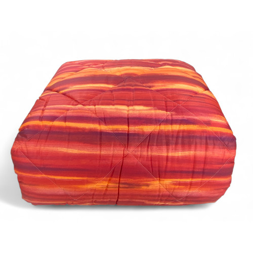 Couette Kot brossée bordeaux - Couvre-lit d’hiver 100 % coton - Fabriqué en Italie, chaud et doux