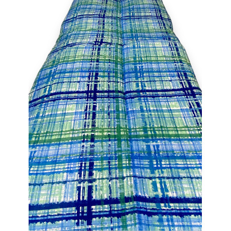 Tejido acolchado texturizado azul - Microfibra suave y resistente al frío