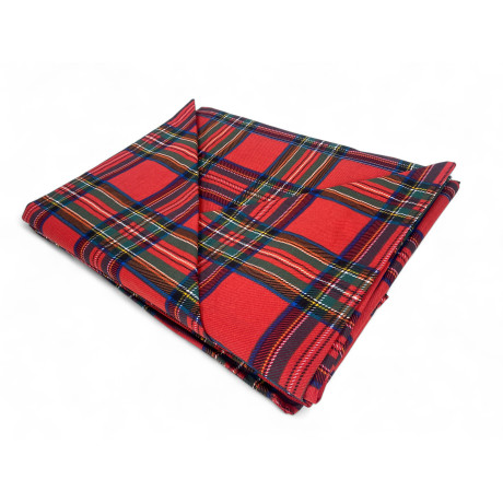 Juego de sábanas escocesas rojas en algodón 100% natural Hecho en Italia, tela acogedora de invierno
