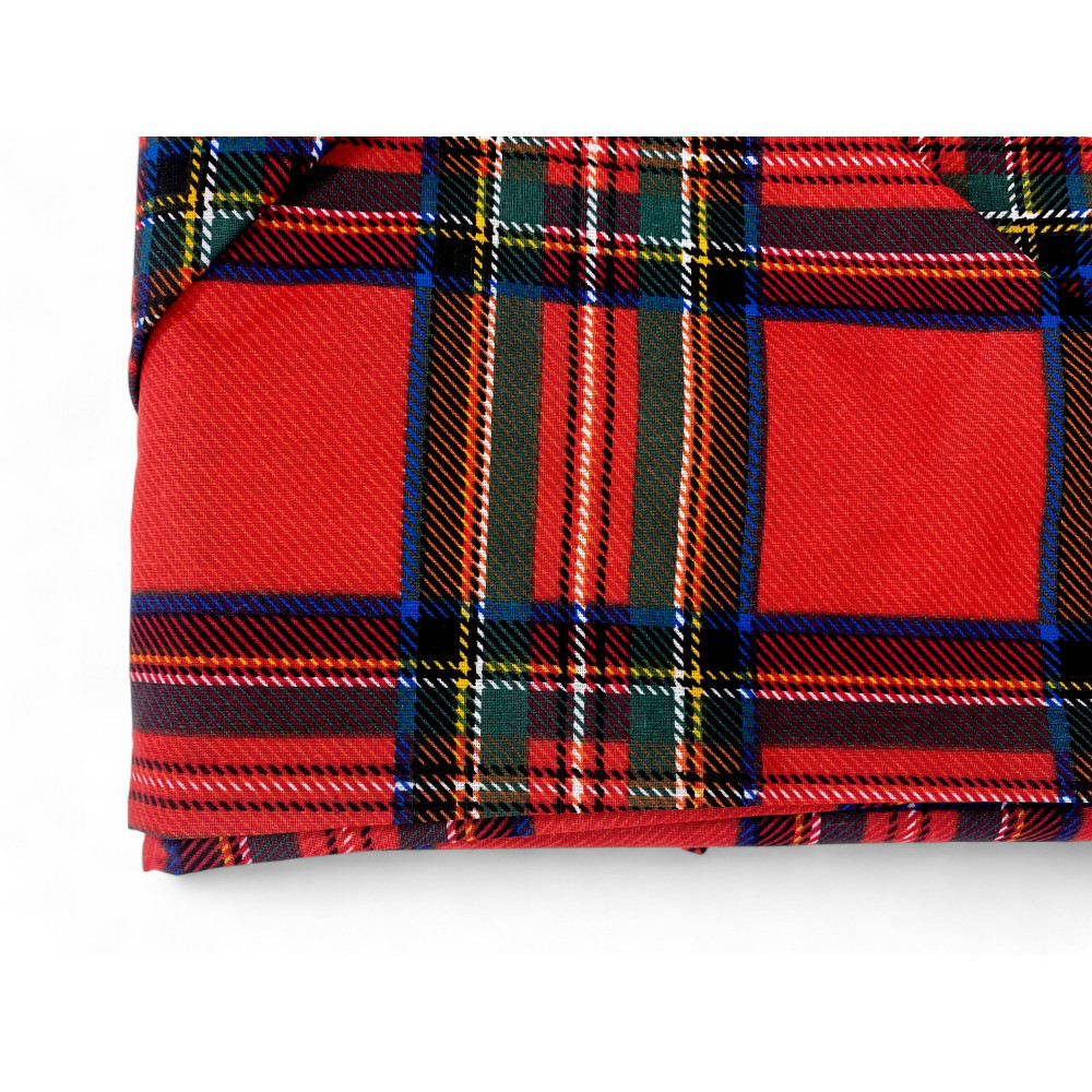 Completo Lenzuola Scozzese Tartan Rosso - Set Letto Invernale 100% Cotone Naturale - Caldo, Traspirante, Made in Italy