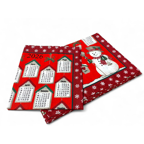 Cotton Christmas Kitchen Towels 2025 Maxi 50x70cm – Set of 6 Pieces, 3 Prints, Gift Idea, Made in Italy variant A