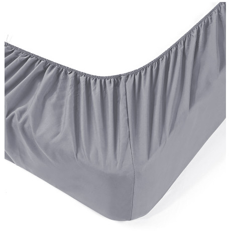 Sábana debajo de Adatpo Jersey Grey en 100% algodón elástico, banda alta H30 cm