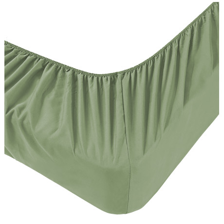 Sábana Bajera de Jersey Verde en 100% Algodón Elástico, High End H30 cm