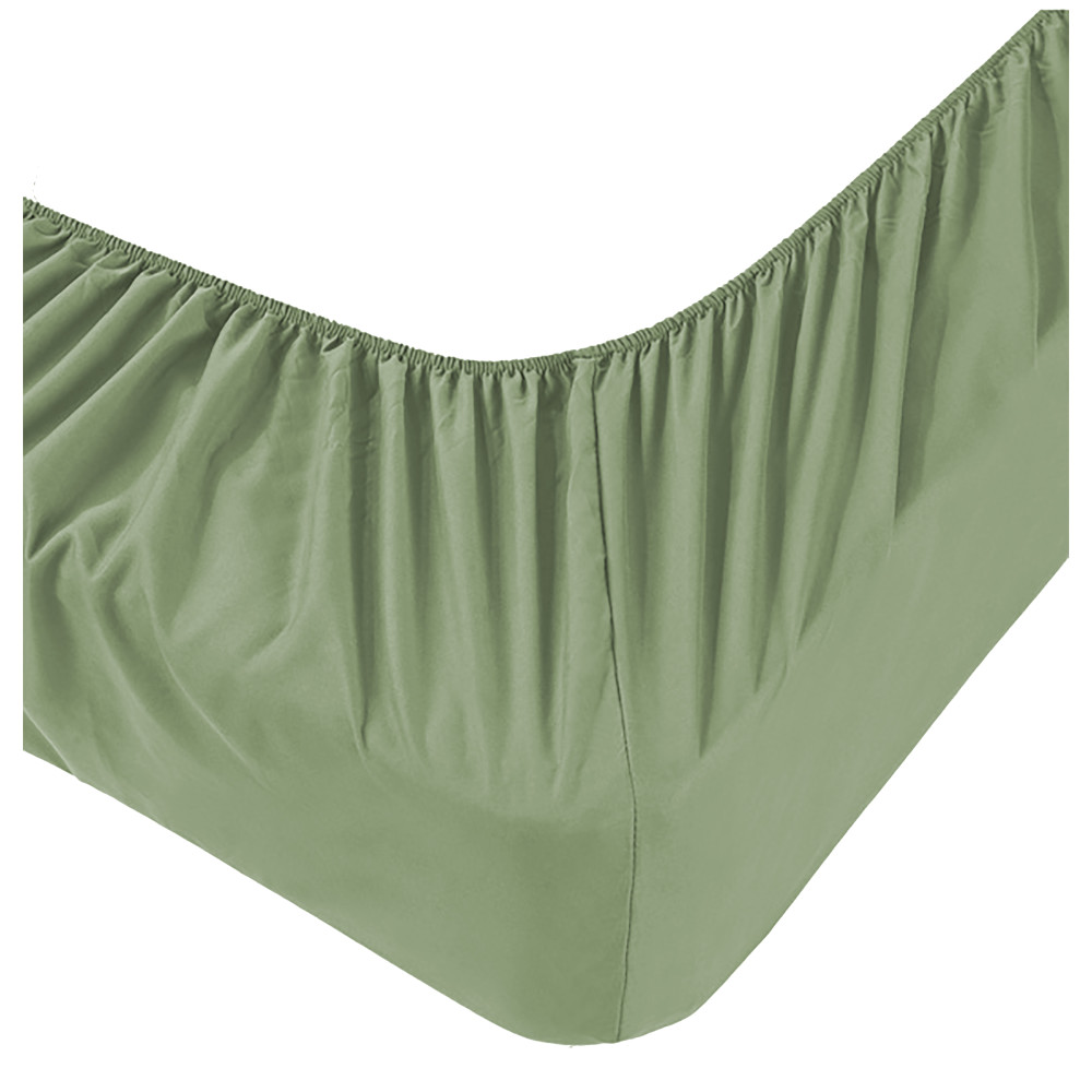 Draps housse Jersey Adatpo Vert - Coton stretch H30cm - Simple, Queen, Double