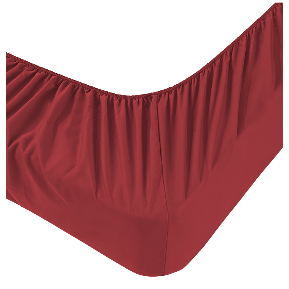 Fitted Bottom Sheets Adatpo Jersey Bordeaux - Stretch Cotton H30cm - Single, Queen-size, Double