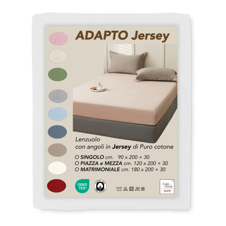 Sábana Baja de Jersey Blanco en 100% Algodón Elástico, Cintura Alta H30 cm