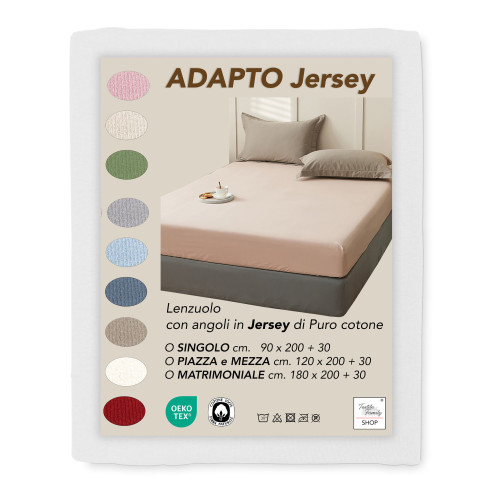 Sábana Baja de Jersey Blanco en 100% Algodón Elástico, Cintura Alta H30 cm