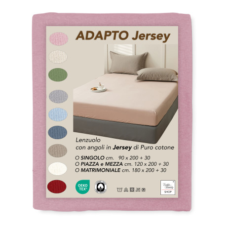 Sábana baja de jersey rosa 100% algodón elástico, banda alta H30 cm