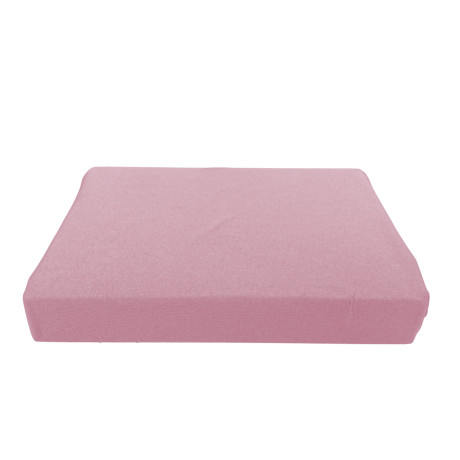 Sábana baja de jersey rosa 100% algodón elástico, banda alta H30 cm