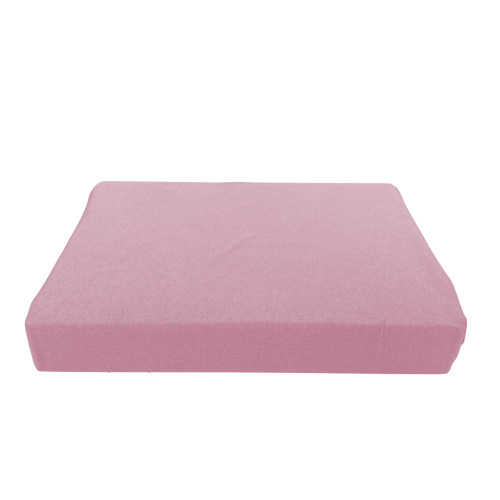 Detalle de la esquina de la sábana debajo de Adatpo Jersey Rosa con banda de 30 cm