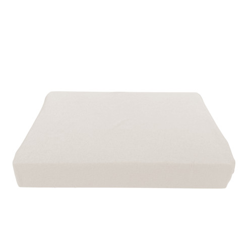 Detalle de la sábana de esquina debajo de Adatpo Jersey Crema con banda de 30 cm