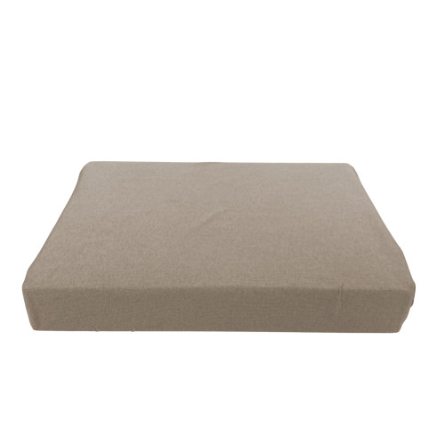 Detalle de la esquina de la hoja debajo de Adatpo Jersey Taupe con banda de 30 cm