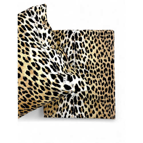 Bettbezug Leopard - Bettset aus 100% reiner Baumwolle - Einzel-, Doppel-, Doppelbett- - Made in Italy