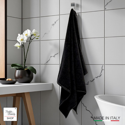 copy of Weißes Badetuch 100x150 cm – 100% weiches und saugfähiges Baumwollfrottee – Made in Italy – ideal für Hotels und B&Bs