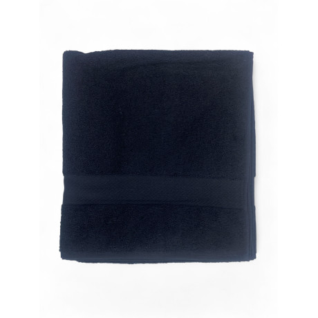 Grande serviette de douche noire 100x150 cm en pur coton