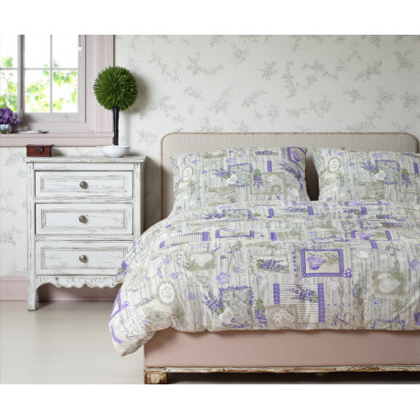 Provence-style duvet cover with lavender