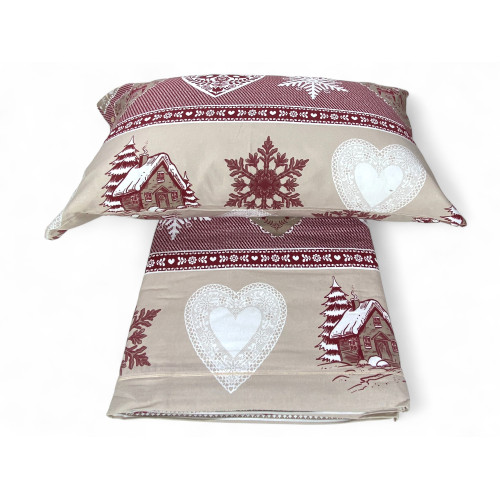 Funda nórdica doble Cuore y Baita con dos fundas de almohada a juego - Calidad Made in Italy