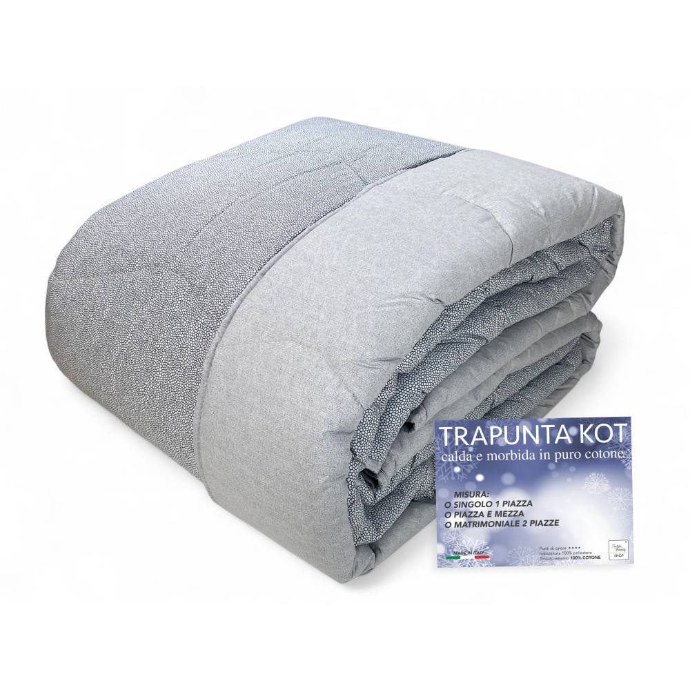 QUILT KOT © dis. BOY grey MADE IN ITALY reine BAUMWOLLE