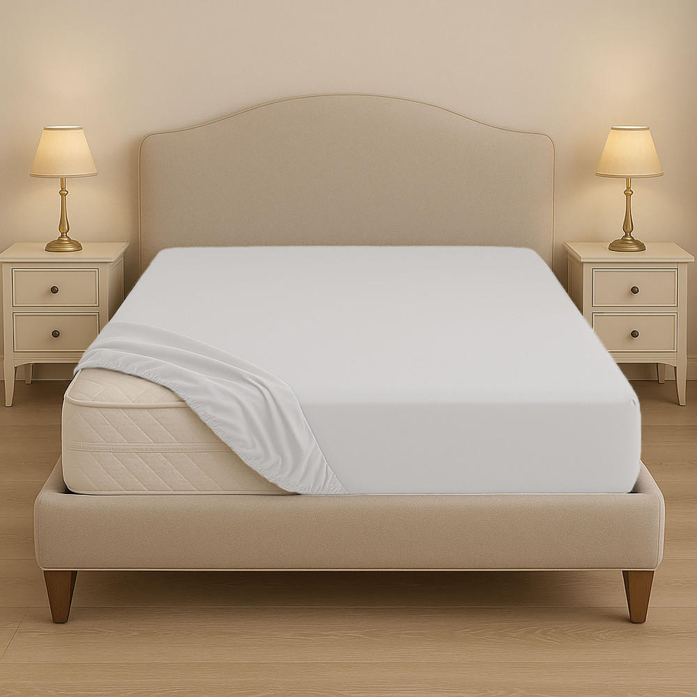 Made-to-measure bottom sheet in 100% cotton – With elastic corners for oversized beds Made-to-measure bottom sheet in 100% cotton – With elastic corners for oversized beds