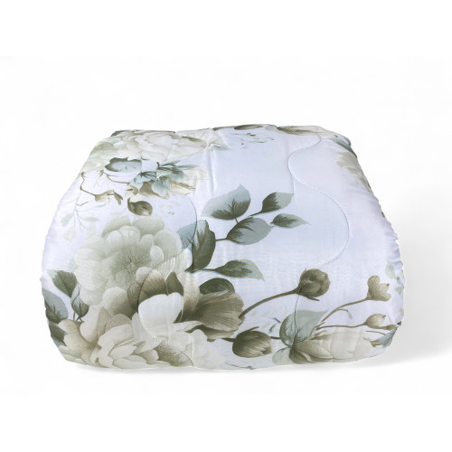 copy of Edredón de flores Sanderson Fondo gris invierno, Edredón cálido 300 gr/m², Elegante estampado floral, Made in Italy