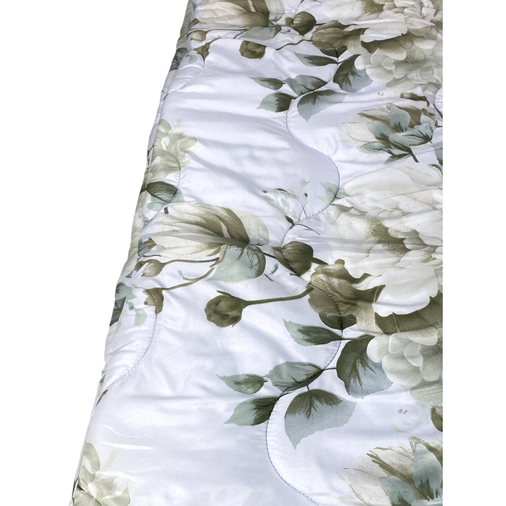 copy of Sanderson Flower Quilt Winter grauer Hintergrund, warme Bettdecke 300 gr/qm, elegantes Blumenmuster, Made in Italy