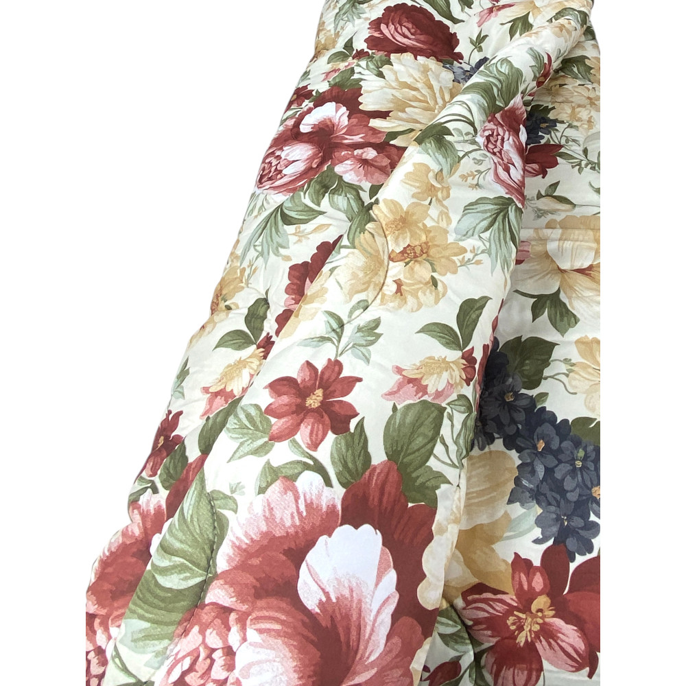 copy of Sanderson Flower Quilt Winter Grey Background, Warm Duvet 300 gr/sqm, Elegant Floral Pattern, Made in Italy