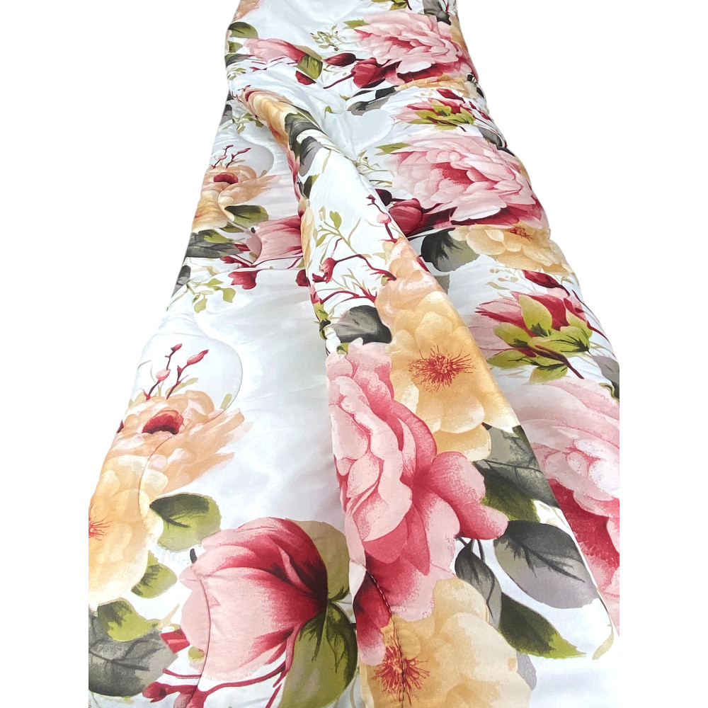 Sanderson Delicate Flower Pink Bow Quilt – Winter 300 gr/sqm, Soft Microfiber, 4 Heat Points – Made in Italy