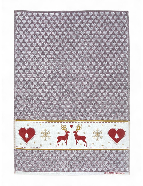 Set de 6 paños de cocina de algodón - Paños de cocina de esponja multicolor - Paños de cocina hechos a mano Made in Italy - 50x7