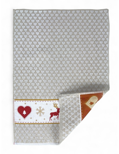 Set de 6 paños de cocina de algodón - Paños de cocina de esponja multicolor - Paños de cocina hechos a mano Made in Italy - 50x7