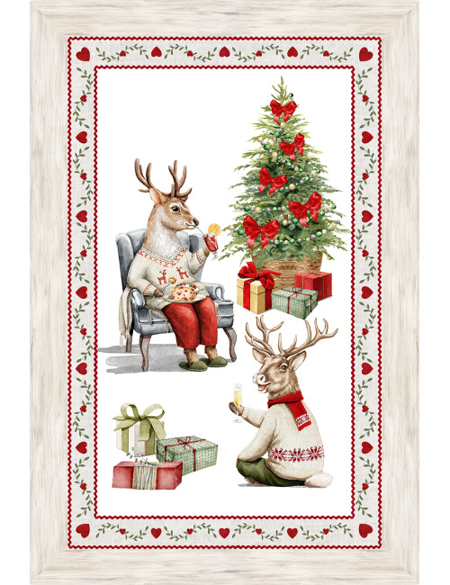 Torchons de cuisine de Noël en coton jacquard - Lot de 6 pièces 50x80 cm, haute capacité d’absorption, 3 couleurs assorties, fab