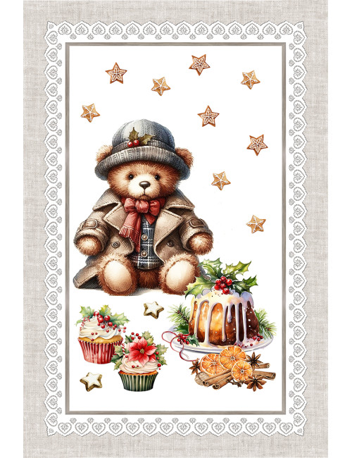 Torchons de cuisine de Noël en coton jacquard - Lot de 6 pièces 50x80 cm, haute capacité d’absorption, 3 couleurs assorties, fab