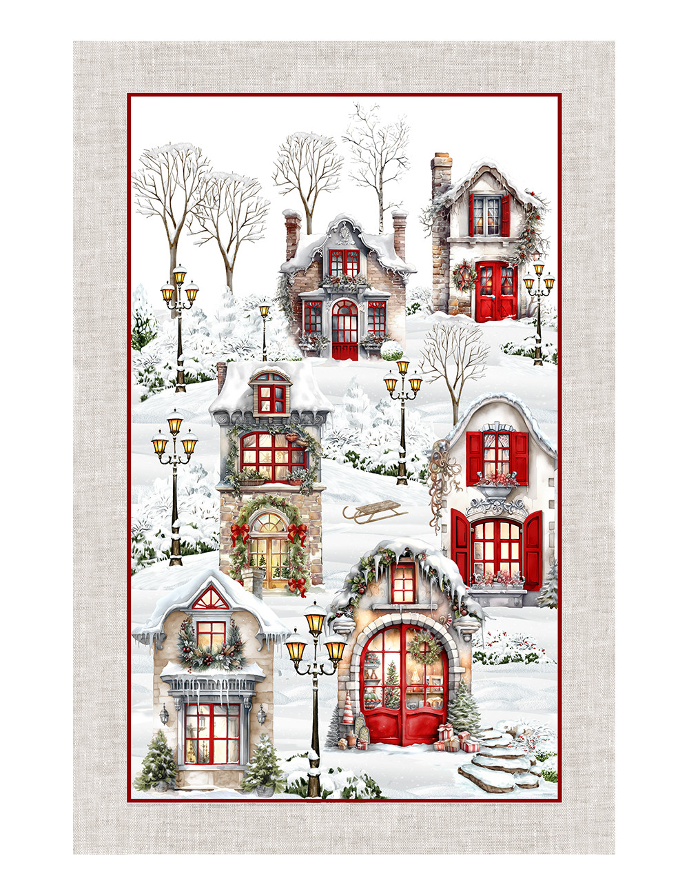 copy of Christmas Jacquard Cotton Kitchen Towels - Set of 6 Pieces 50x80 cm, High Absorbency, 3 Assorted Colors, Made in Italy