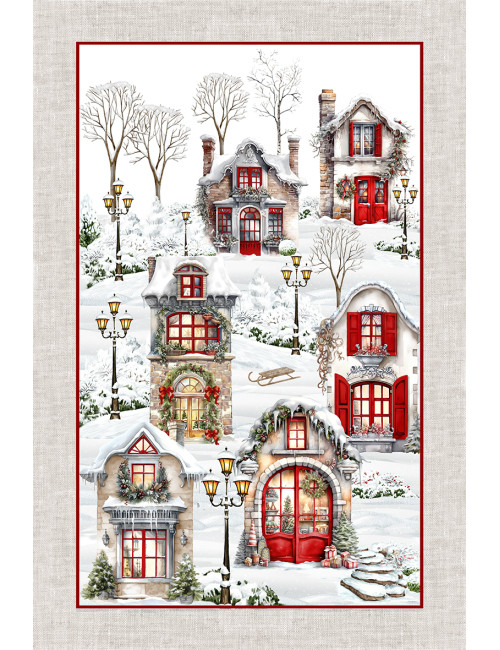 Strofinacci Cucina Natale – Set 5 Pezzi 50x70 cm – Canovacci Cotone Decorativi con Asola – Made in Italy