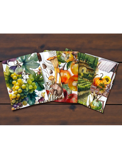 copy of Christmas Jacquard Cotton Kitchen Towels - Set of 6 Pieces 50x80 cm, High Absorbency, 3 Assorted Colors, Made in Italy