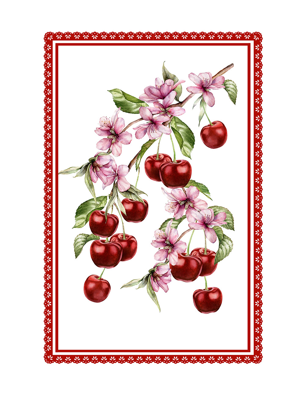 Paños de cocina de algodón jacquard navideño - Juego de 6 piezas 50x80 cm, alta absorción, 3 colores surtidos, hecho en Italia