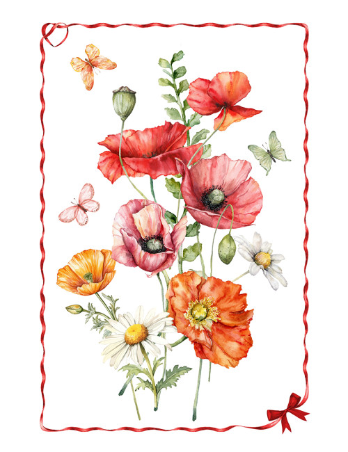 Paños de cocina de algodón jacquard navideño - Juego de 6 piezas 50x80 cm, alta absorción, 3 colores surtidos, hecho en Italia