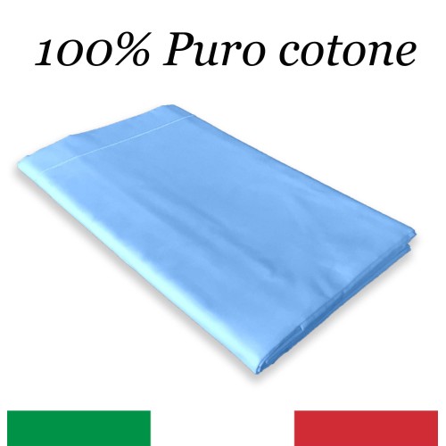 CORDONETTO STRONG light blue top sheet made in Italy