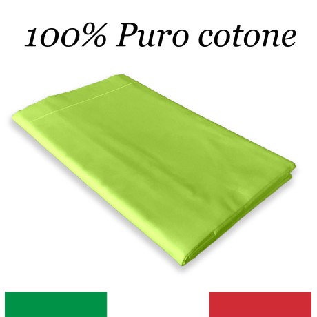 lenzuolo di sopra in puro cotone verde acido