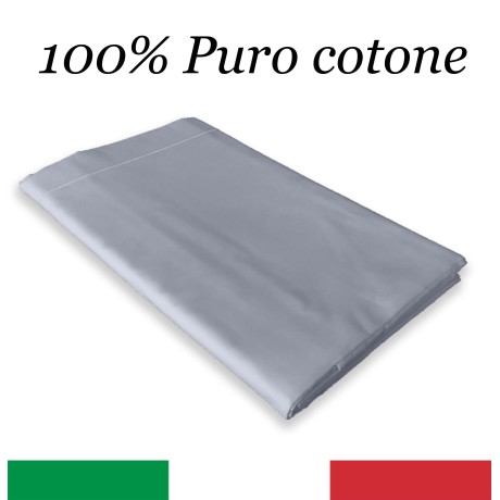 lenzuolo di sopra grigio perla in puro cotone