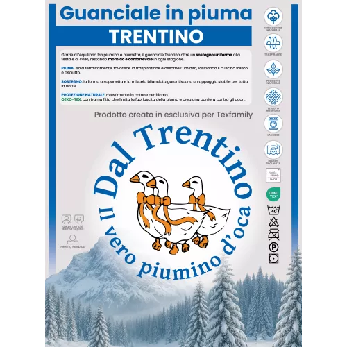 copy of Doppelbettkissen aus Gänsedaunen 50x80 cm | Ergonomisches, atmungsaktives und hypoallergenes Kissen | Federn des Autors