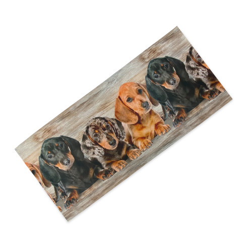 Tapis de cuisine Runner Puppies Dachshunds – Tapis de cuisine lavable et antidérapant PVC 6 mm – Made in Italy