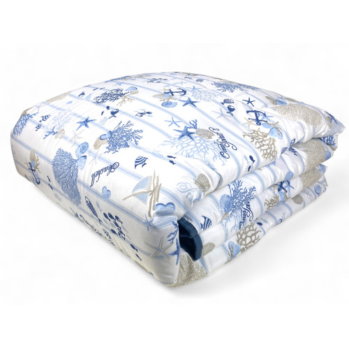 Trapunta Invernale Super Mare - Piumone Coralli e Conchiglie 300gr Microfibra - Made in Italy