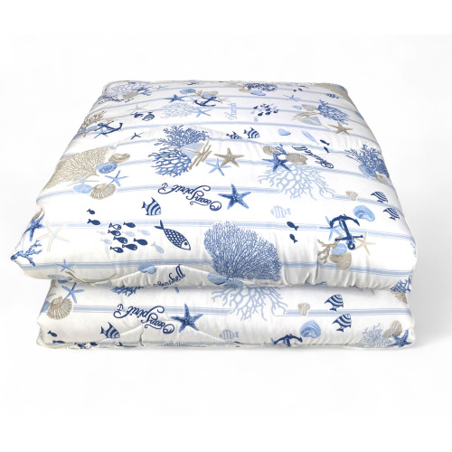 Trapunta Invernale Super Mare - Piumone Coralli e Conchiglie 300gr Microfibra - Made in Italy