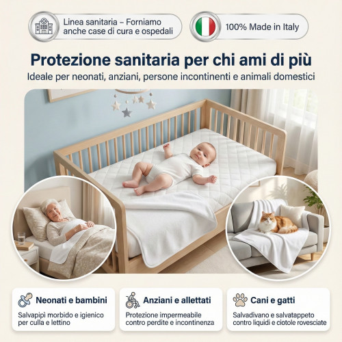 Éponge en tissu imperméable en coton PVC 3mm - housse de matelas, protection pour canapé, protection pour berceau et animaux - f