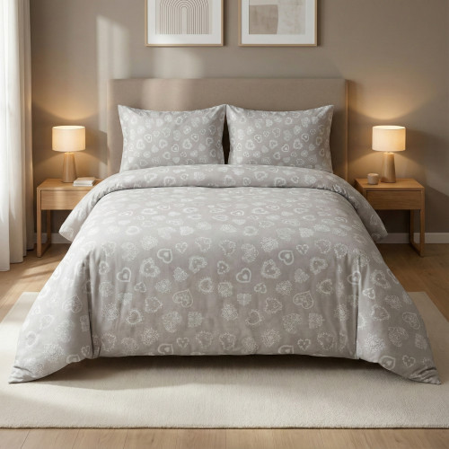 Housse de couette tyrolienne dis. MIROS WHITE Mountain Heart AVEC TAIE D’OREILLER MRSBCO Meubles